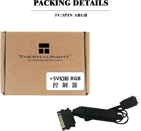 وحدة تحكم بالمروحة Thermalright 5V 3PIN A-RGB، وحدة تحكم في الإضاءة 5V، وحدة تحكم بالمروحة لعلبة الكمبيوتر، تدعم واجهة الإضاءة 3PIN، مصدر طاقة SATA in Saudi Arabia