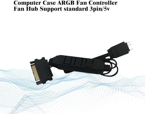 وحدة تحكم بالمروحة Thermalright 5V 3PIN A-RGB، وحدة تحكم في الإضاءة 5V، وحدة تحكم بالمروحة لعلبة الكمبيوتر، تدعم واجهة الإضاءة 3PIN، مصدر طاقة SATA in Saudi Arabia