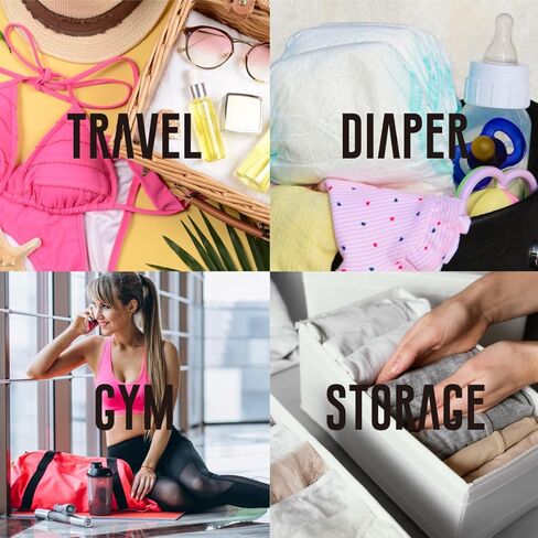 حقيبة مبللة مقاومة للماء، حفاضات قماشية قابلة لإعادة الاستخدام، حقيبة رطبة وجافة، حقيبة غسيل كبيرة للسفر، ملابس متسخة، بدلة استحمام، حقيبة تدريب لصالة الألعاب الرياضية، ملابس السباحة، اليوغا، السفر، حمام السباحة، الشاطئ (ديكور أوراق النخيل 8) in Kuwait