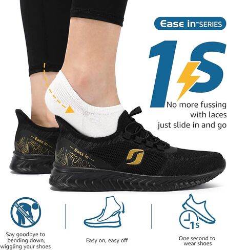 أحذية STQ Slip Ins النسائية سهلة الارتداء أحذية مشي لتقويم العظام بدون استخدام اليدين لتخفيف التهاب اللفافة الأخمصية in Kuwait