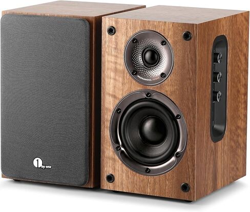 1 by ONE Bluetooth Bookshelf Speakers, 30W X 2 powered speakers with with Bluetooth/RCA x 2/Coaxial/Optical in Kuwait