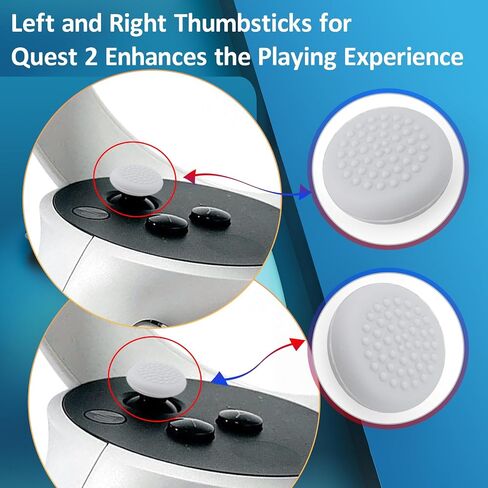 2Pack Joysticks Replacement for Oculus Quest 2 Joystick Controller Sensor Module for Meta Quest 2 Joystick Thumbstick Cap Replacement Accessories Parts Drift Repair with Tools in Saudi Arabia