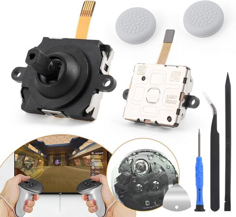2Pack Joysticks Replacement for Oculus Quest 2 Joystick Controller Sensor Module for Meta Quest 2 Joystick Thumbstick Cap Replacement Accessories Parts Drift Repair with Tools in Saudi Arabia