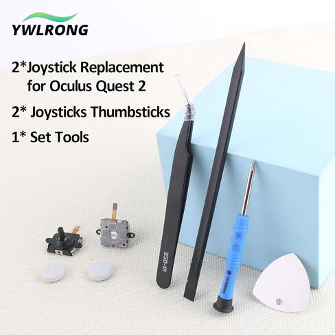 2Pack Joysticks Replacement for Oculus Quest 2 Joystick Controller Sensor Module for Meta Quest 2 Joystick Thumbstick Cap Replacement Accessories Parts Drift Repair with Tools in Saudi Arabia