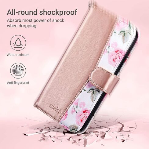 ULAK Compatible with iPhone 11 Wallet Case for Women, Premium PU Leather Folio Flip Case with Card Holders Kickstand, Folio Purse Purse Cover for iPhone 11 6.1 inch, Rose Gold in Saudi Arabia