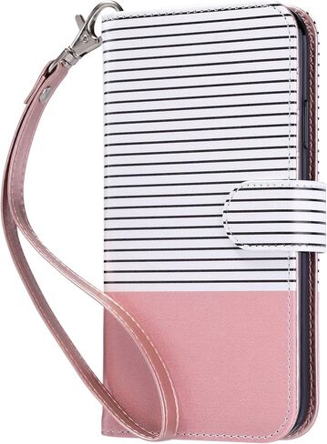 ULAK Compatible with iPhone 11 Wallet Case for Women, Premium PU Leather Folio Flip Case with Card Holders Kickstand, Folio Purse Purse Cover for iPhone 11 6.1 inch, Rose Gold in Saudi Arabia