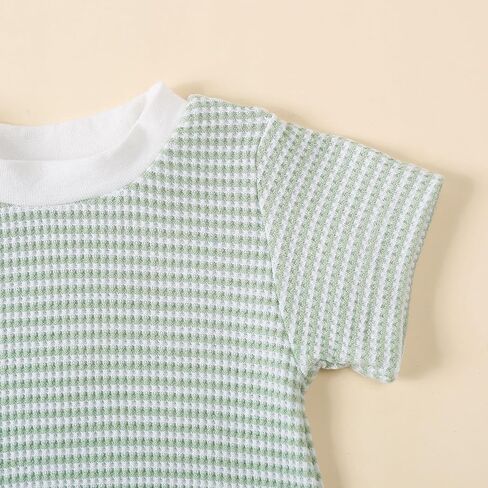 Baby Bubble Romper Summer Unisex Boy Girl Clothes Outfit Newborn Spring Waffle Cotton Infant Short Sleeve Bodysuit in Saudi Arabia