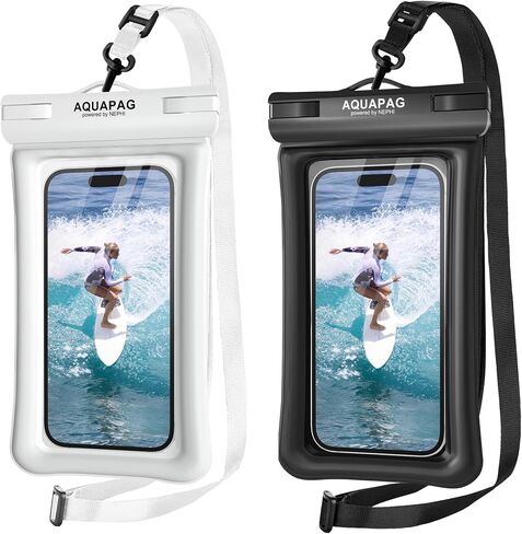 IPX8 Waterproof Phone Pouch 2 Pack-Up ，Adjustable Neck Lanyard Floating Waterproof Phone Case for iPhone 15,15 Pro,15 Pro Max,Samsung Galaxy,etc. in Saudi Arabia