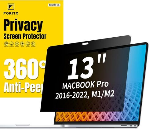 F FORITO Compatible with Macbook Pro 13 inch Privacy Screen, Macbook 360° Privacy Screen 13 inch (2016-2022, M1,M2) - Anti Glare and Bubble Free Laptop Privacy Screen in Saudi Arabia