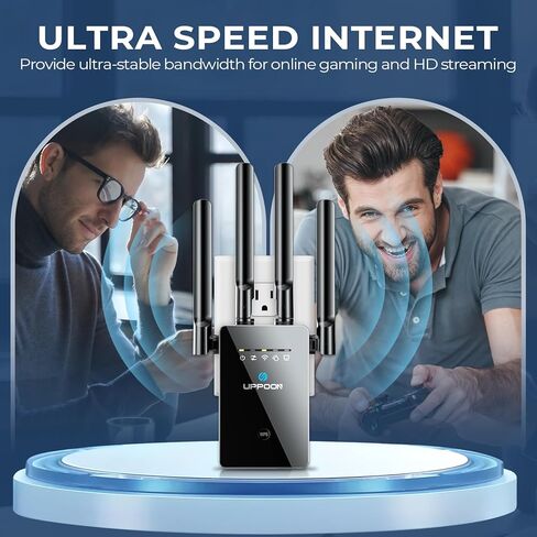 2024 Extendtecc WiFi Extender Signal Booster, Long Range Internet Extender WiFi Booster for Home, New Gen 5X Faster Wireless Repeater with Ethernet Port, Coverage up to 9,980 sq.ft and 60+ Devices in Kuwait