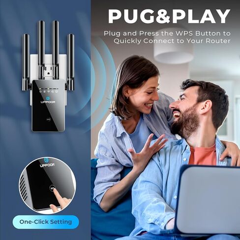 2024 Extendtecc WiFi Extender Signal Booster, Long Range Internet Extender WiFi Booster for Home, New Gen 5X Faster Wireless Repeater with Ethernet Port, Coverage up to 9,980 sq.ft and 60+ Devices in Kuwait