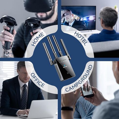 2024 Extendtecc WiFi Extender Signal Booster, Long Range Internet Extender WiFi Booster for Home, New Gen 5X Faster Wireless Repeater with Ethernet Port, Coverage up to 9,980 sq.ft and 60+ Devices in Kuwait