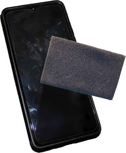 Silk Microfiber Card - Wallet Sized Screen Cleaning Card & Fingerprint Smudge Remover for All Phone, Computer, TV, and Tablet Screens (Black) in Saudi Arabia