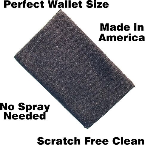 Silk Microfiber Card - Wallet Sized Screen Cleaning Card & Fingerprint Smudge Remover for All Phone, Computer, TV, and Tablet Screens (Black) in Saudi Arabia