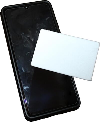 Silk Microfiber Card - Wallet Sized Screen Cleaning Card & Fingerprint Smudge Remover for All Phone, Computer, TV, and Tablet Screens (Black) in Saudi Arabia
