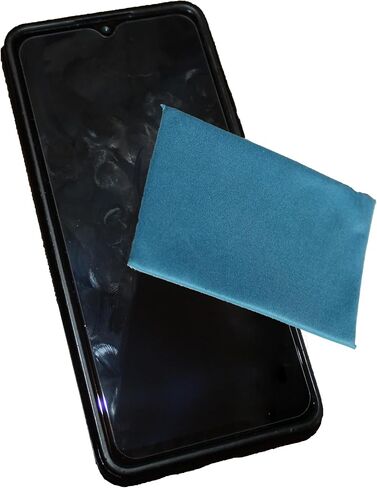 Silk Microfiber Card - Wallet Sized Screen Cleaning Card & Fingerprint Smudge Remover for All Phone, Computer, TV, and Tablet Screens (Black) in Saudi Arabia