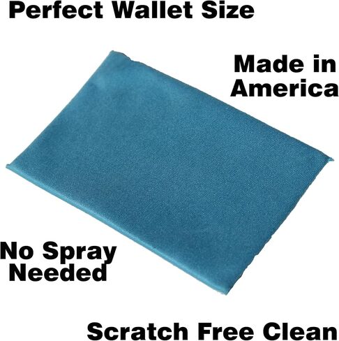 Silk Microfiber Card - Wallet Sized Screen Cleaning Card & Fingerprint Smudge Remover for All Phone, Computer, TV, and Tablet Screens (Black) in Saudi Arabia
