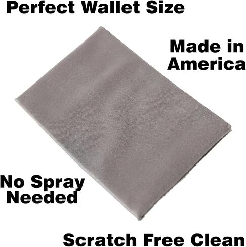 Silk Microfiber Card - Wallet Sized Screen Cleaning Card & Fingerprint Smudge Remover for All Phone, Computer, TV, and Tablet Screens (Black) in Saudi Arabia