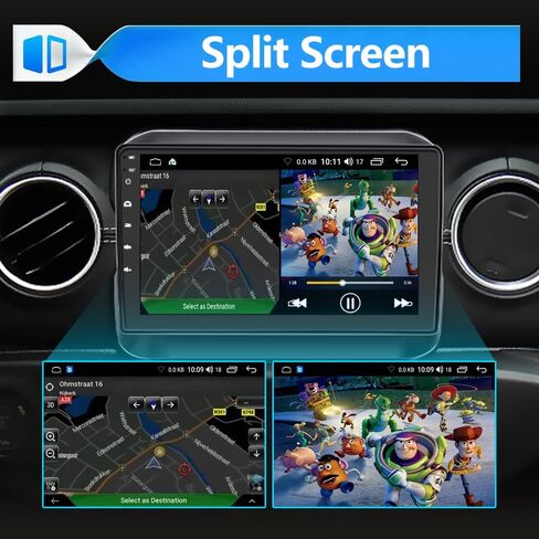 ستيريو راديو السيارة AWESAFE لسيارة جيب رانجلر JL Gladiator 2018-2022 مع CarPlay اللاسلكي Android Auto in Saudi Arabia