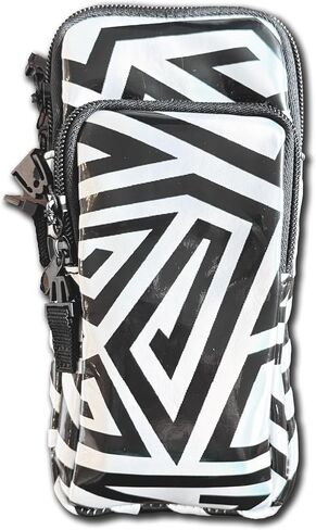 Vers Murse Cell Phone Bag Fan Holster Fanny Pack with Arm/Leg Band, Buckled Zippers and Hidden Zipper Pocket for Music Raves and Circuit Parties (BLUE Fan Holster + Waist Belt) in Saudi Arabia