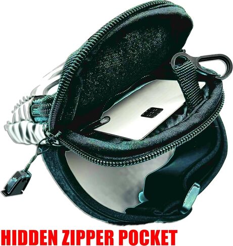 Vers Murse Cell Phone Bag Fan Holster Fanny Pack with Arm/Leg Band, Buckled Zippers and Hidden Zipper Pocket for Music Raves and Circuit Parties (BLUE Fan Holster + Waist Belt) in Saudi Arabia