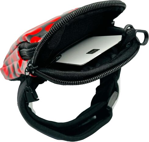 Vers Murse Cell Phone Bag Fan Holster Fanny Pack with Arm/Leg Band, Buckled Zippers and Hidden Zipper Pocket for Music Raves and Circuit Parties (BLUE Fan Holster + Waist Belt) in Saudi Arabia