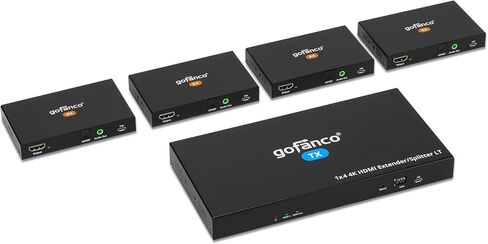gofanco 4K60Hz 1x4 HDMI Extender Splitter Over Cat6/7 Ethernet Cable - 60m in Saudi Arabia