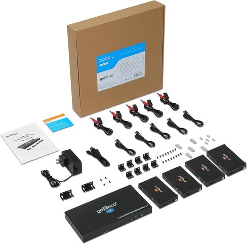 gofanco 4K60Hz 1x4 HDMI Extender Splitter Over Cat6/7 Ethernet Cable - 60m in Saudi Arabia
