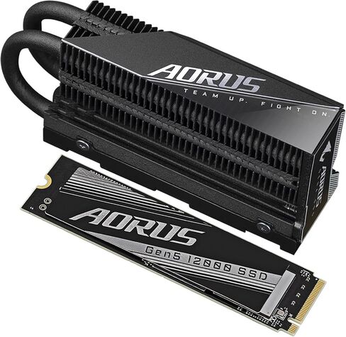 GIGABYTE AORUS Gen5 12000 SSD 2TB PCIe 5.0 NVMe M.2 Internal Solid State Hard Drive with Read Speed Up to 12400MB/s, Write Speed Up to 11800MB/s, AG512K2TB in Saudi Arabia