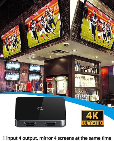 4K 1in 4 out HDMI Splitter, 1 Port to 4 HDMI Display Duplicate/Mirror, Powered HDMI Video Splitter with USB C, Duplicate/Mirror Screen Monitor in Saudi Arabia