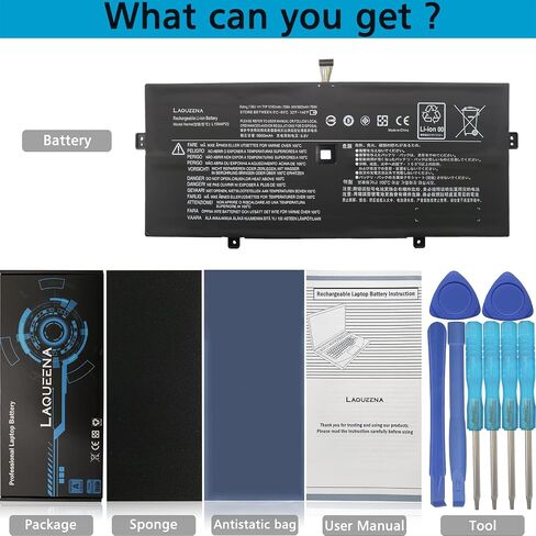 بطارية كمبيوتر محمول L15M4P23 متوافقة مع Lenovo Yoga 5 Pro Ideapad Yoga 910-13IKB Glass Yoga 910-13IKB Series L15M4P21 L15C4P22 L15C4P21 5B10L22508 5B10L46105 7.68V 78Wh 4 خلايا in Saudi Arabia