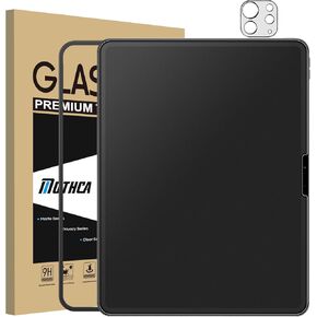 Mothca Matte Glass Screen Protector for iPad Pro 13-inch M4 2024 (7th Gen) + Camera Lens Protector with Installation Frame, Anti-Glare & Anti-Fingerprint Tempered Glass, Smooth as Silk, Case Friendly