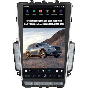 2024 Latest MARK 7 Android 13 Car Radio for TInfiniti Q50 Q50S Q60 Q60S 2014-2019, 13.6 Inch New T-Style Car Head Unit Multimedia Stereo Video Player GPS Navigation 8G RAM 128 ROM