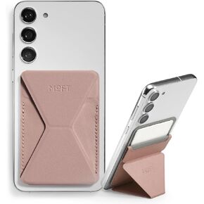 MOFT Phone Stand, Adhesive Card Holder Fits 2-3 Cards, Slim & Portable Leather Phone Wallet, 2 Viewing Angles, RFID Blocking, Compatible with iPhone, Galaxy and Most Smartphones- Seafoam