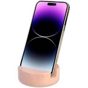 Luxurious Marble Phone Stand,Marble Phone Holder for Cellphone Tablet,Marble Phone Stand for Kitchen,Bedroom,Bathroom,Real Stone Solid Marble Phone Stands-Beige