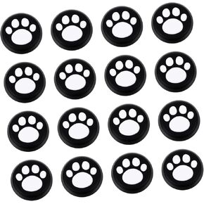 16pcs Rocker Cap Thumb Grip Caps Replacement Thumb Grips Cap Joystick Caps Stick Cover Paw Print Thumb Grips Thumb Covers Controller Thumb Grips Pro Sticker