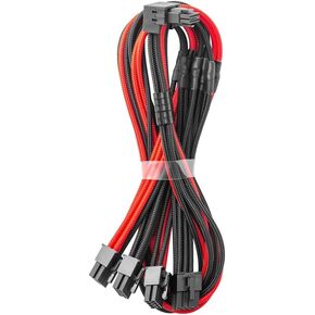 CableMod C-Series Pro ModMesh Sleeved 12VHPWR 90° StealthSense PCI-e Cable for Corsair - Variant B (White, 16-pin to Quad 8-pin, 60cm)