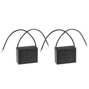 uxcell Ceiling Fan Capacitor CBB61 35uF 250V AC 2 Wires Metallized Polypropylene Film Capacitor 58x45x26mm for Electric Fan Pump Motor Generator 2Pcs