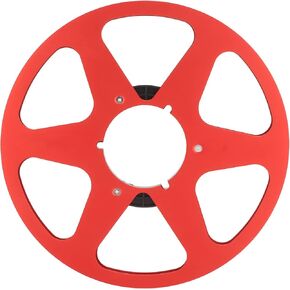 Nab Take Up Reel to Reel Tape, 1/4 10 Inch Empty Aluminum Recording Tape Reel to Reel Recorder Accessory Empty Disc Opening Machine Parts for Nab (Red)