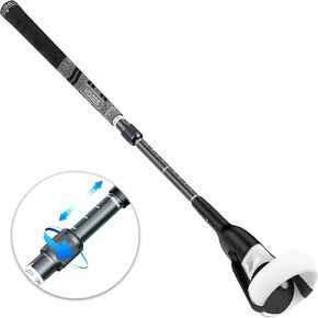 Adjustable Length VR Golf Club Handle Compatible for Oculus-Quest 2-Accessories, Virtual Reality Baseball Controller Attachment, Simulator Real Golf Game Bat Adapter for Golf+, Walkabout Mini Golf