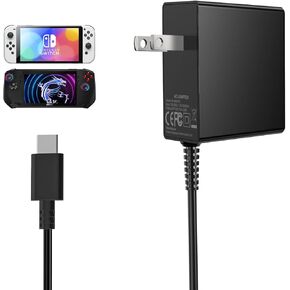 Charger for Nintendo Switch,39W GaN USB C Charger for Switch with 6FT Charging Cable,15V 2.6A AC Power Supply Adapter for Nintendo Switch/Switch Lite/Switch OLED/Switch Dock,Support TV Mode
