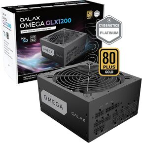 GALAX OMEGA GLX1000 PSU (2024) - 1000 Watt- 80+ Gold Certified/Cybenetics Platinum/Fully Modular/Sleeved Cables/ATX 3.0 Gaming Power Supply (1st & ONLY Double Certification Brand)