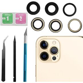 12 Pro Back Camera Glass Lens Replacement for iPhone 12 Pro and iphone 12 Pro Max with Pre-Installed Adhesive and Repair Tool Kit