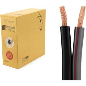 صندوق سحب سلك مكبر الصوت من سيويل سيلفرباك، 100 قدم، 259 حبلا، 12 AWG نحاس نقي، OFC SW-30012-100، رمادي