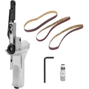 Fafeicy 10mm Pneumatic Belt Sander,Air Grinding Polishing Machine,for Furniture Wood Glass Metal 3/8in