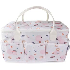 Rozi's Choice Extra Large Diaper Caddy with Toy Organizer, Water/Wind/Sand Proof, Going Out Essential, Baby Shower, Perfect for Parents with Newborns or Young Age Kids, Picnic Bag
