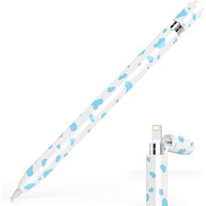 Cow Print Pencil Sleeve, Compatible with Apple Pencil 1st Generation Case, Comfortable Grip, Non Slip Silicone Sleeve,for Apple Pencil 1st Generation. (Black)