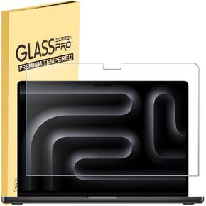 MUBUY-GOL 9H Hardness Tempered Glass Screen Protector for MacBook Pro 14" A2918 A2992 A2779 A2442（2023-2021 M3, M2, M1 Pro/Max Chip, No Bubble, Ultra Thin HD, Anti Scratch