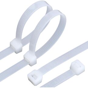 White zip ties 18 inch Long Cable ties wraps 60 pcs/Pack outdoor use Large plastic ties heavy duty with 120 Pounds tensile