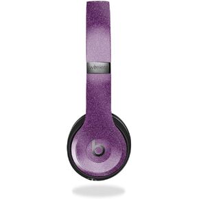 Glossy Glitter Skin Compatible with Beats Solo 4 - Solid Purple - Premium 3M Vinyl Protective Wrap Decal Cover - Easy to Apply | Crafted in The USA by MightySkins